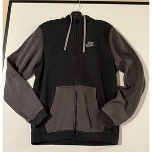NIKE AIR Swoosh F/Z FLEECE FT/BK PRINT HOODIE Mens Medium